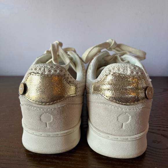 Anthropologie Faguo Hazel Sneaker Gold and Cream Size 38/6.5 - Picture 5 of 8